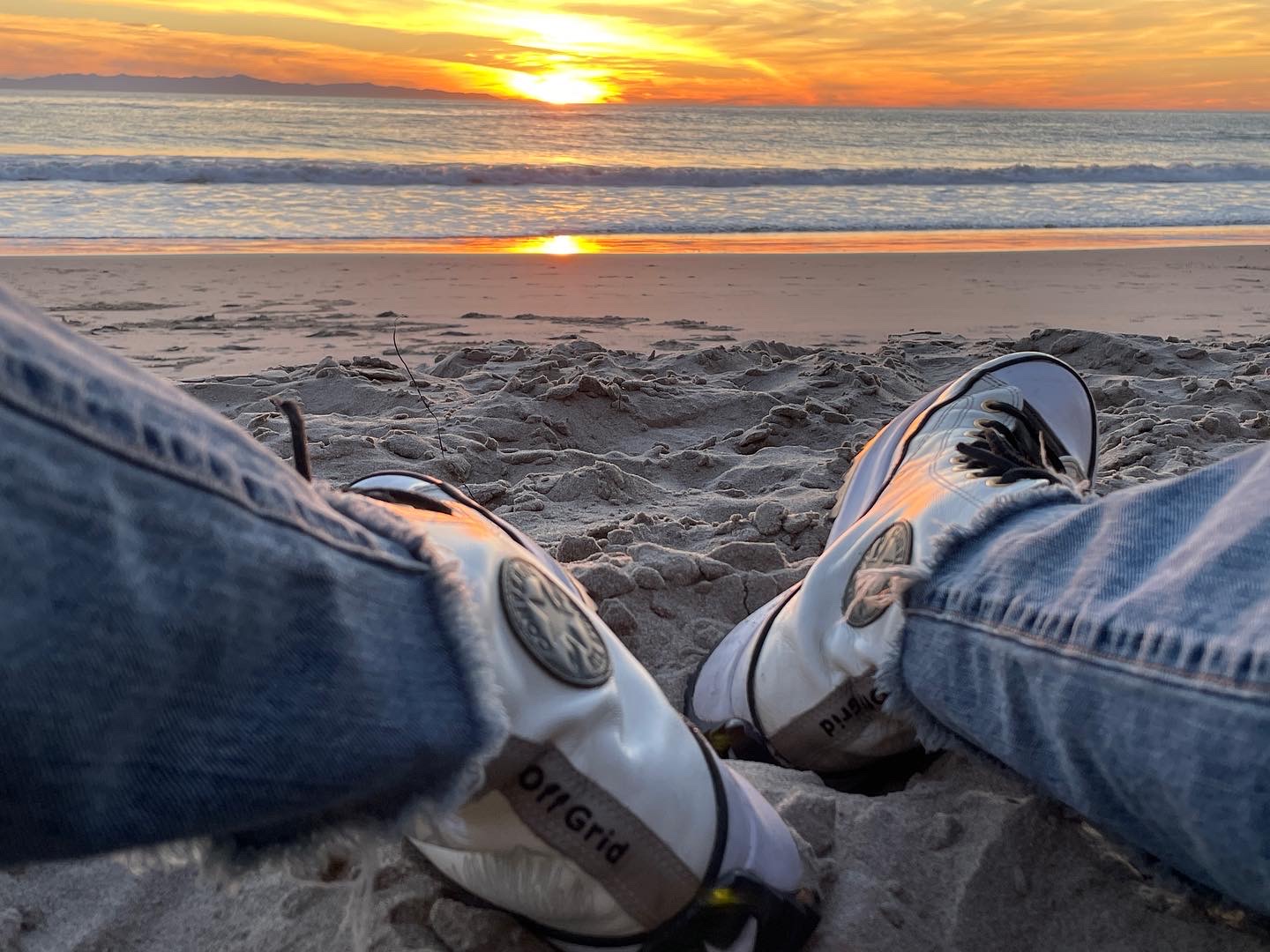 Off Grid TV shoes at sunset
